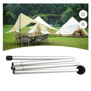 6.6ft Foldable Beach Canopy Pole Beach Tent Shelter Tarp Pole for Camping party